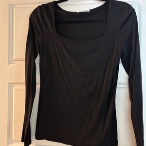 Amazon square neck black long sleeve